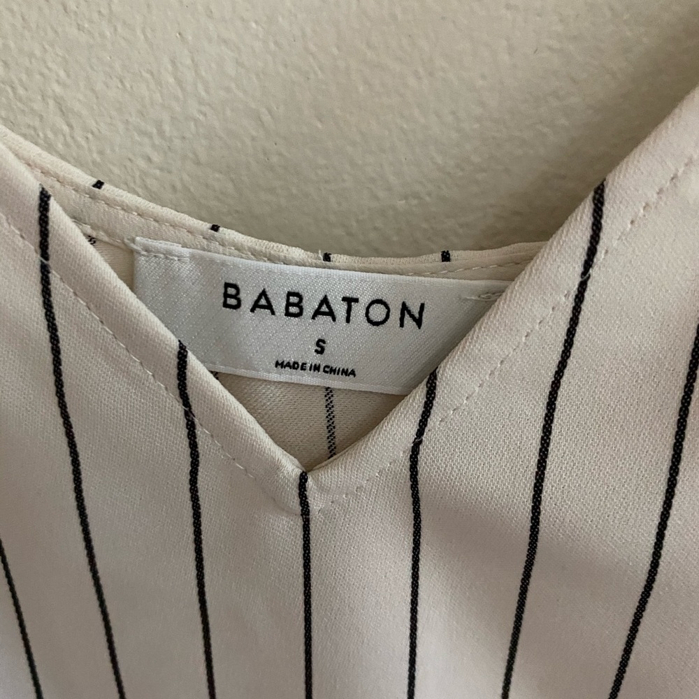 Babaton white striped camisole